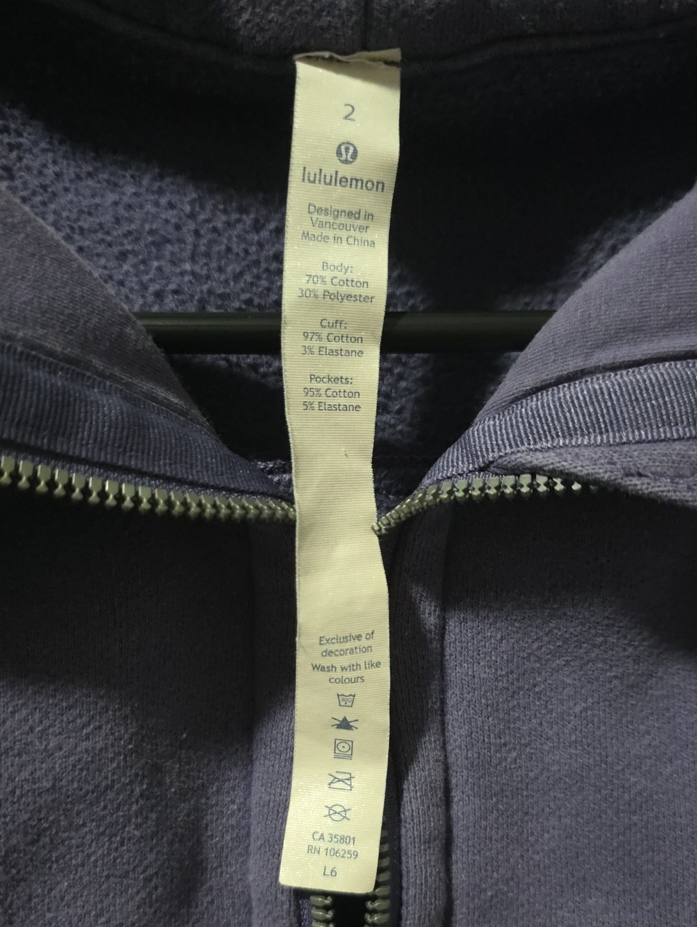 lululemon athletica Purple Full-Zip Scuba Hoodie - Picture 2 of 5